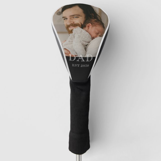 Dad Established Modern PhotoGolf Head Cover (Front)