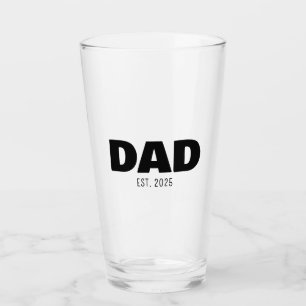 Dad Established New Dad Gift Glass