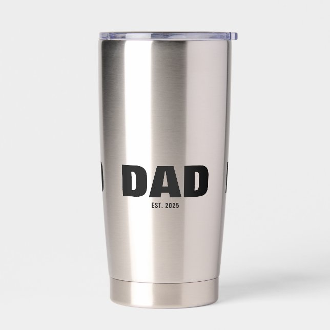 Dad Established New Dad Gift Insulated Tumbler (Left)