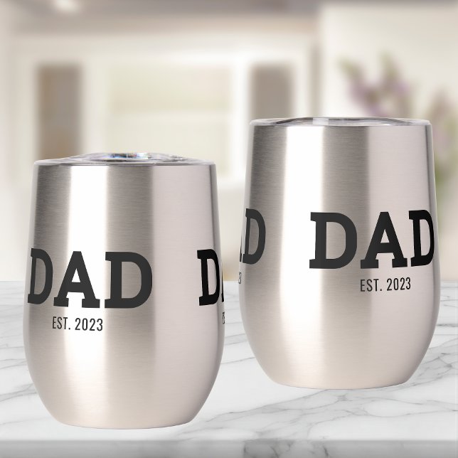 Dad Established New Dad Gift Thermal Wine (Creator Uploaded)