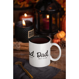 Dad Established new dad gift two tone Mug
