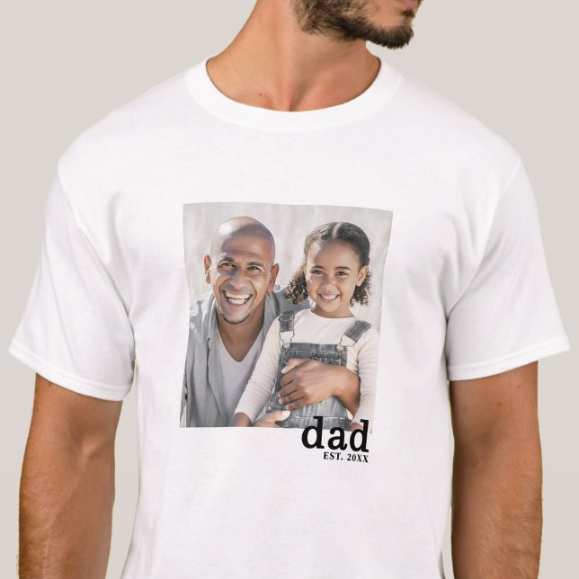 Dad Established Personalised Photo T-Shirt (Dad Established Personalized Photo T-Shirt)