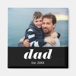 Dad Established Photo Father's Day Magnet