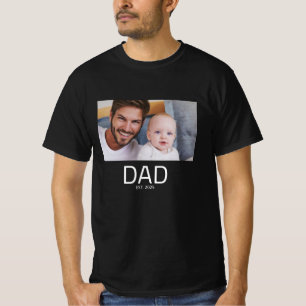 Dad Established Photo Father's Day T-Shirt
