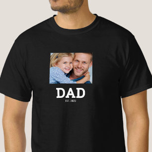 Dad Established Photo Father's Day T-Shirt