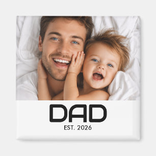Dad Established Photo Gift Magnet