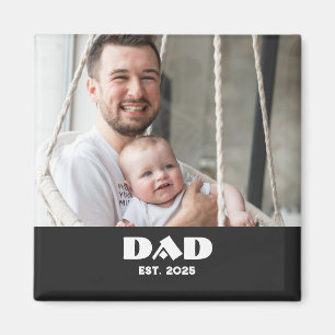 Dad Established Photo Gift Magnet