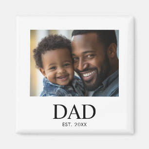Dad Established Photo Gift Magnet