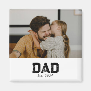 Dad Established Photo Gift Magnet