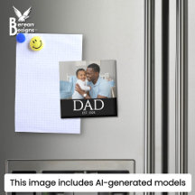 Dad Established Photo Gift Magnet