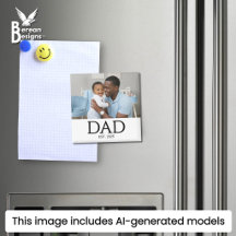 Dad Established Photo Gift Magnet