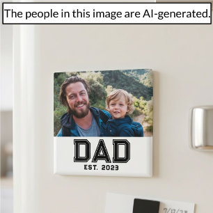 Dad Established Photo Gift Magnet