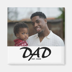 Dad Established Photo Gift Magnet