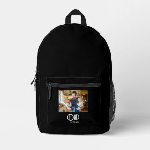 Dad Established photo Grunge text Printed Backpack
