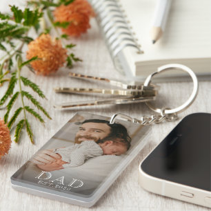 Dad Established Photo Key Ring