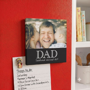 Dad Established Photo Minimal Father's Day Gift Magnet