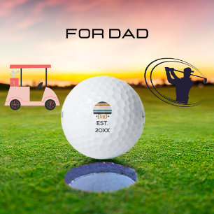 Dad Established Retro Fun Golf Balls