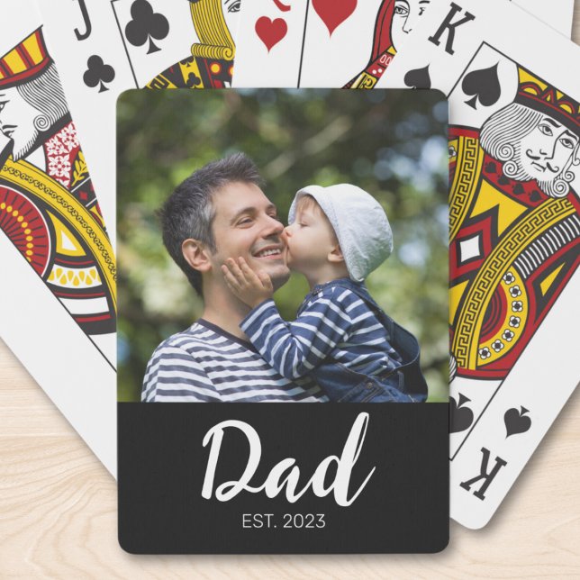 Dad Established Script  Black Photo  Playing Cards (Creator Uploaded)