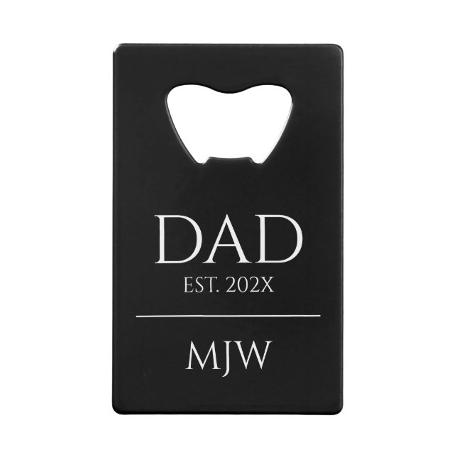Dad Established Simple Black Initials (Front)