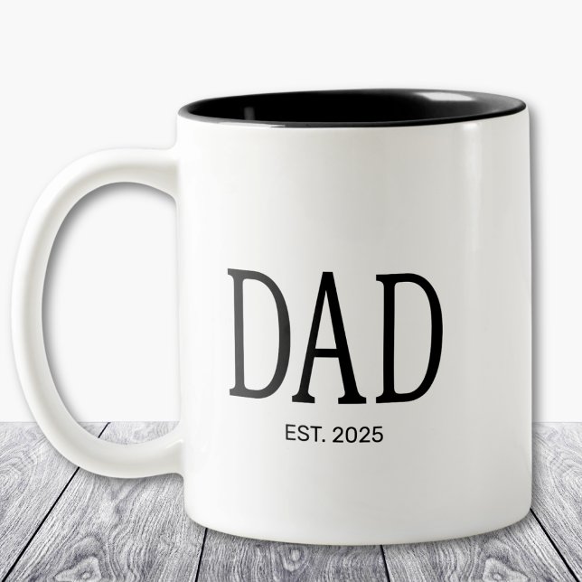 Dad Established  Two-Tone Coffee Mug (Creator Uploaded)