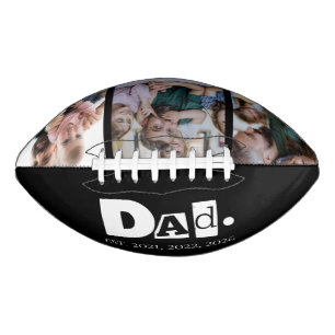 Dad Established Year 3 Kids Photo Collage  Football