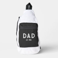 Dad Established Year White Text Simple Typography