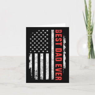 Dad Ever American Flag Fathers Day Birthday Christ Card