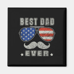 Dad Ever American Us Flag Fathers Day 4th Of July Magnet