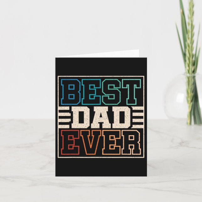 Dad Ever Funny Retro Dad Daddy Father Fathers Day  Card (Front)