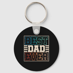 Dad Ever Funny Retro Dad Daddy Father Fathers Day Key Ring