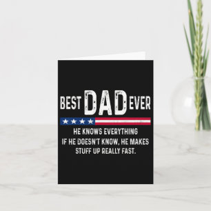 Dad Ever Knows Everything Funny Fathers Day Dada F Card