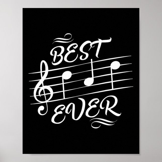 Dad Ever Music Notes Musician Fathers Day  Poster (Front)