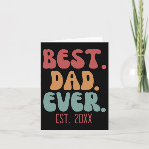 Dad Ever Retro Vintage Font Fathers Day Card