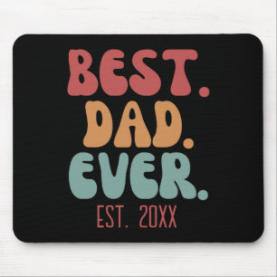 Dad Ever Retro Vintage Font Fathers Day Mouse Pad