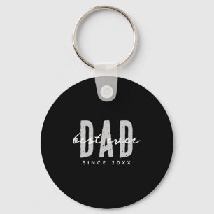 Dad Ever Since 20xx Modern Simple Preppy  Key Ring