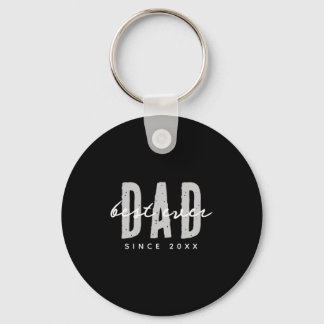 Dad Ever Since 20xx Modern Simple Preppy Key Ring