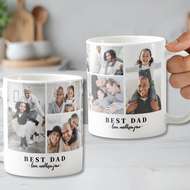 Dad Family Photo Collage Father Coffee Mug (Dad Family Photo Collage Father Coffee Mug )