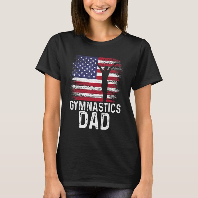 Dad Father Graphic Gymnast Gymnastics Acrobat Acro T-Shirt (Front)