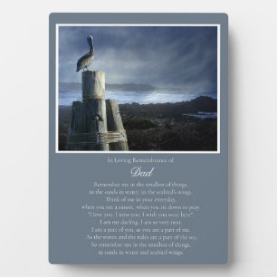 Dad Father Memorial Nautical Remembrance Poem Plaque