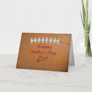 Dad Father’s Day Large Grunge Football for Sports Card