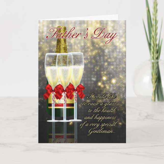 Dad - Father's Day Card - Champagne Toast (Front)