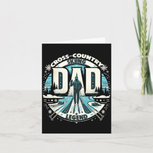 Dad father's day dad the cross-country skiing card