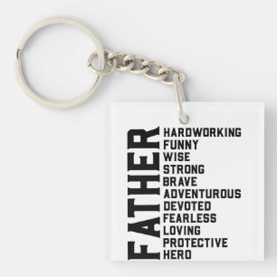 Dad Father's day gift.  Daddy birthday present.  F Key Ring