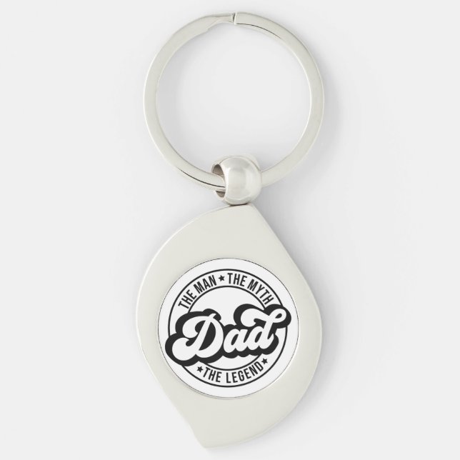 Dad Father's day gift.  Daddy birthday present.  F Key Ring (Front)