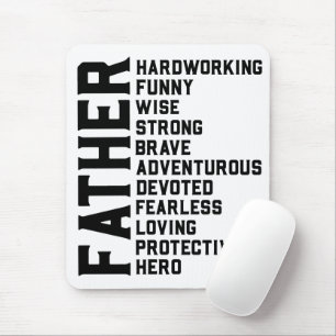 Dad Father's day gift. Daddy birthday present. F Mouse Pad