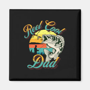 Dad Fathers Day Gift Real Cool Dad Fishing Magnet