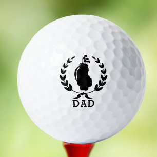 Dad Father's Day Golf Bag Wreath Personalised Golf Balls