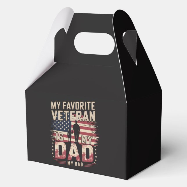 Dad Father's Day My Favourite Veteran Favour Box (Front)