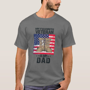 Dad Father's Day My Favourite Veteran Is My Father T-Shirt