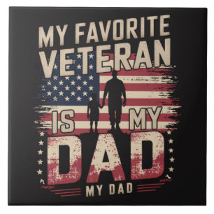 Dad Father's Day My Favourite Veteran Tile